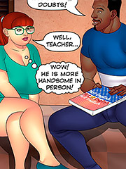 Despite having sex a few hours ago and with two different guys - Aunt, Cousins and co., Private English lesson by welcomix (tufos)