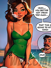 New Year's celebration on the beach was bound to be unforgettable - Jerk Off on My Day Off, Happy nymphet year by welcomix (tufos)