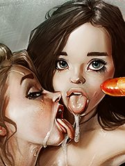 Deepthroat porn - Gagging (cartoon porn) by jabcomix