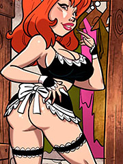 Peble finds a sexy housemaid costume and decides to try it on - The Flintstoons, Deep cleaning by welcomix (tufos)
