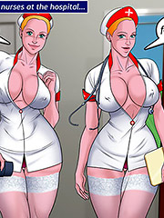 Blonde and hot, they leave the old man tempted to take the magic pill again - Old Geezers of the Park - Nurse twins by welcomix (tufos)