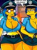 Three hot officers meticulous inspection of the guys' bodies - The Simptoons, Police Costume by welcomix (tufos)