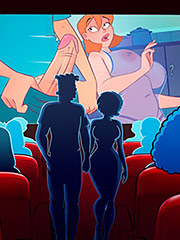 Our sex is going to get even naughtier - The Simptoons, Naughtiness at the movies by welcomix (tufos)